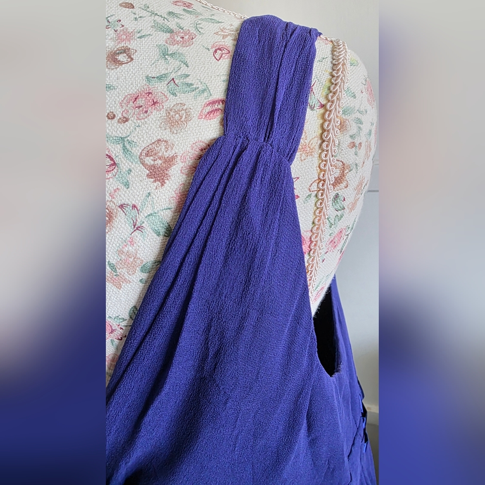 Robbie Bee Royal Blue Midi Dress Silk  Size 18W - Picture 7 of 8
